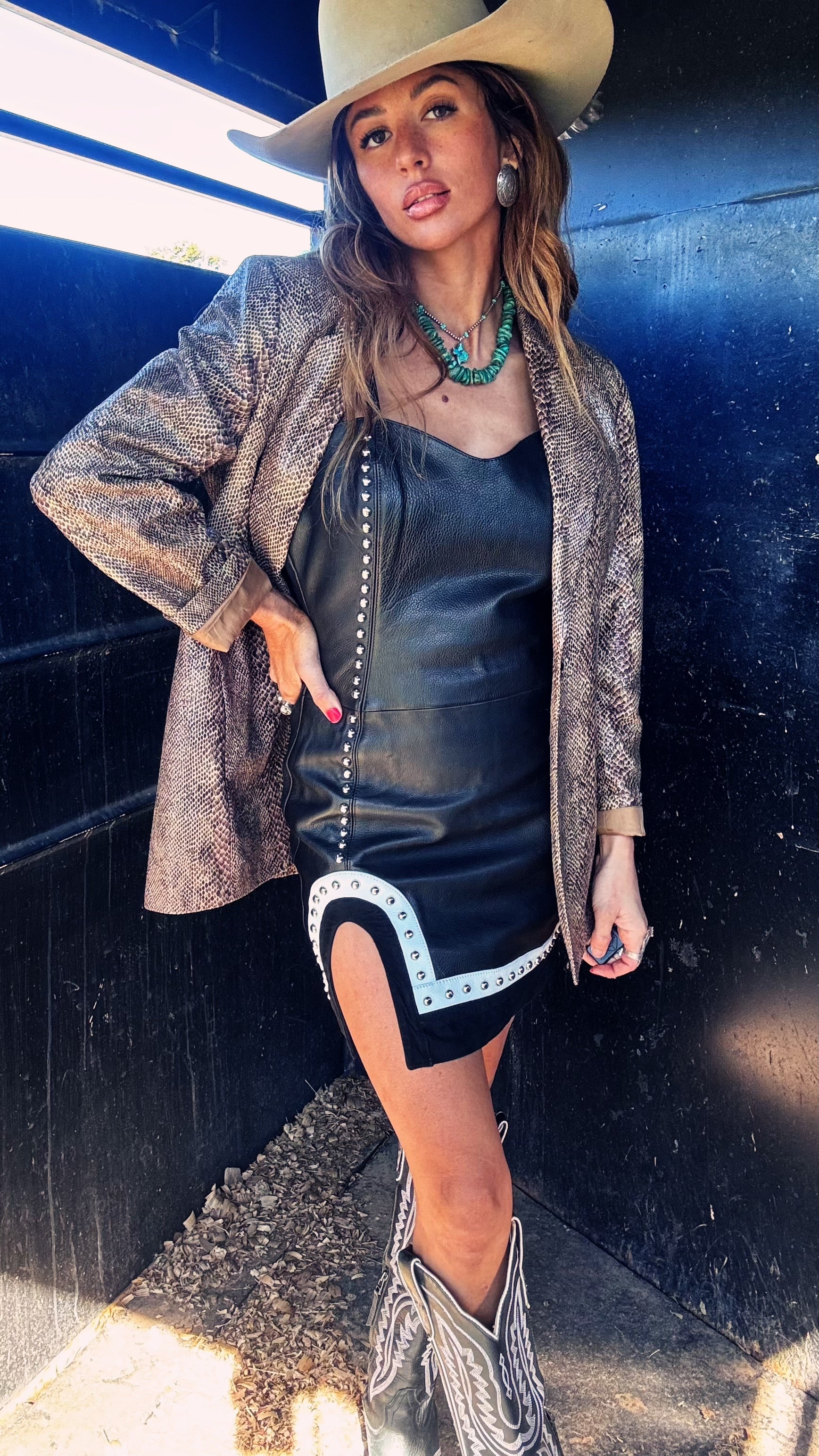 Vintage Snakeskin Blazer | M/L