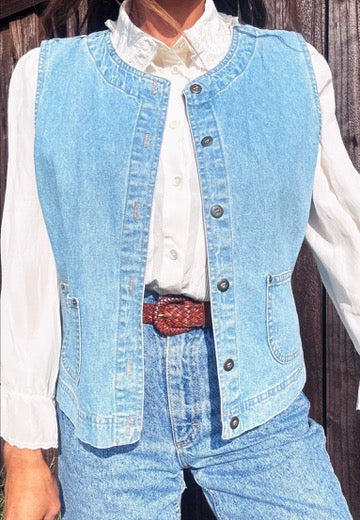 Vintage Cherokee Denim Vest | Medium