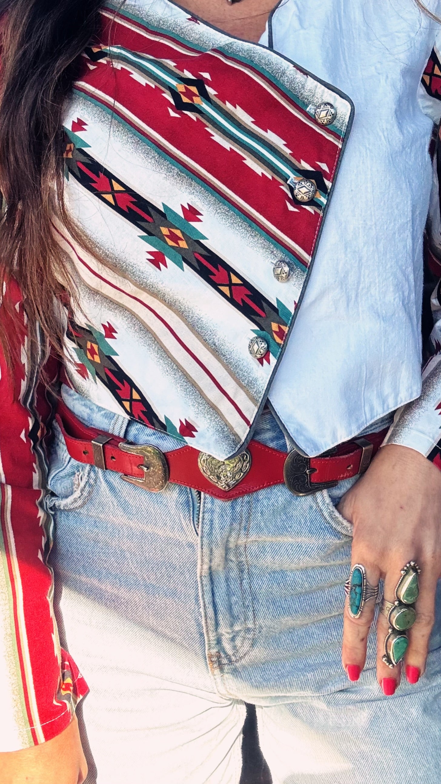 ❤️ “Cowgirl Heartbreaker Belt” – Super Rare Vintage Larry Mahan Double Buckle (Collectors Piece)