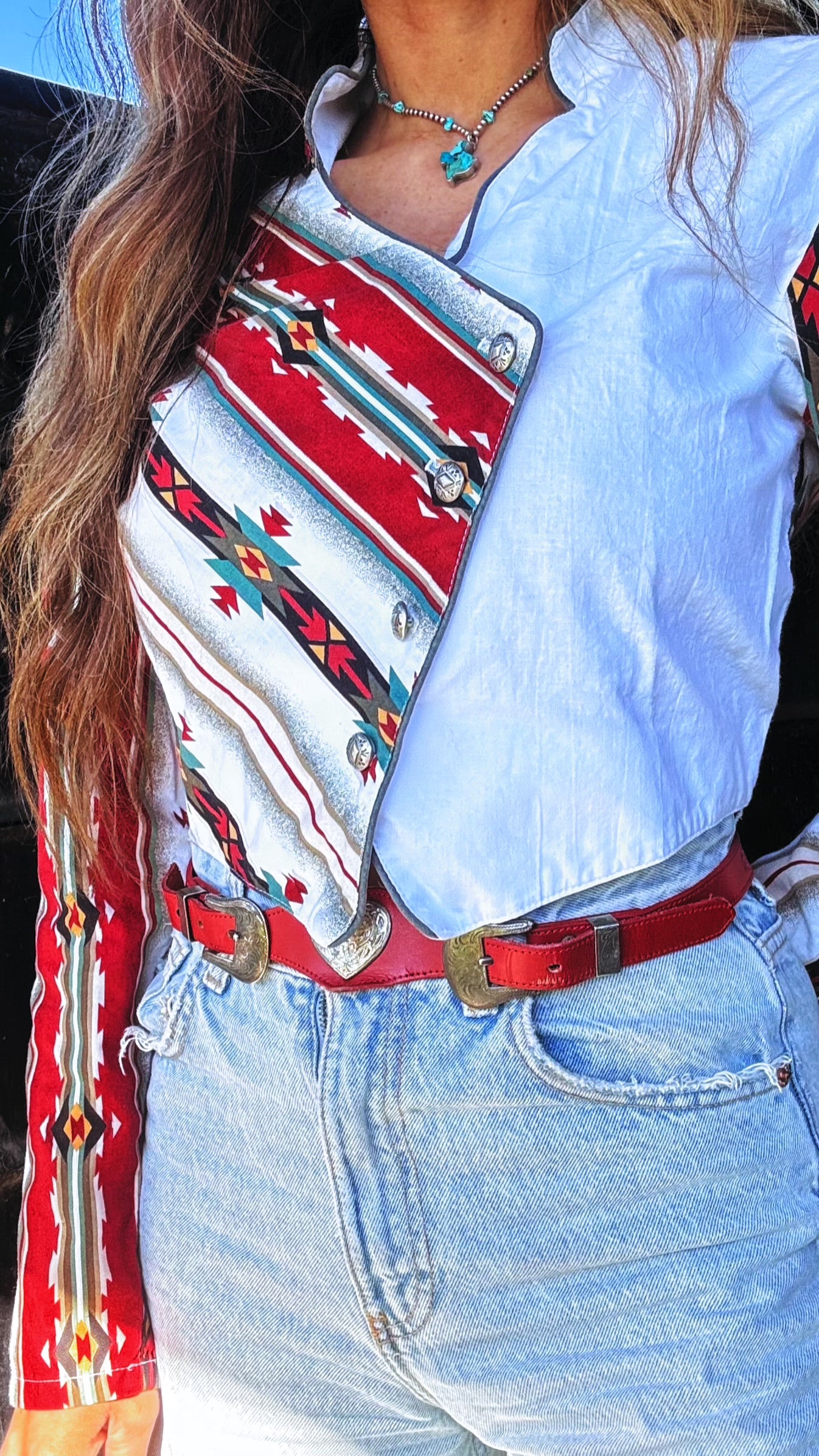 ❤️ “Cowgirl Heartbreaker Belt” – Super Rare Vintage Larry Mahan Double Buckle (Collectors Piece)