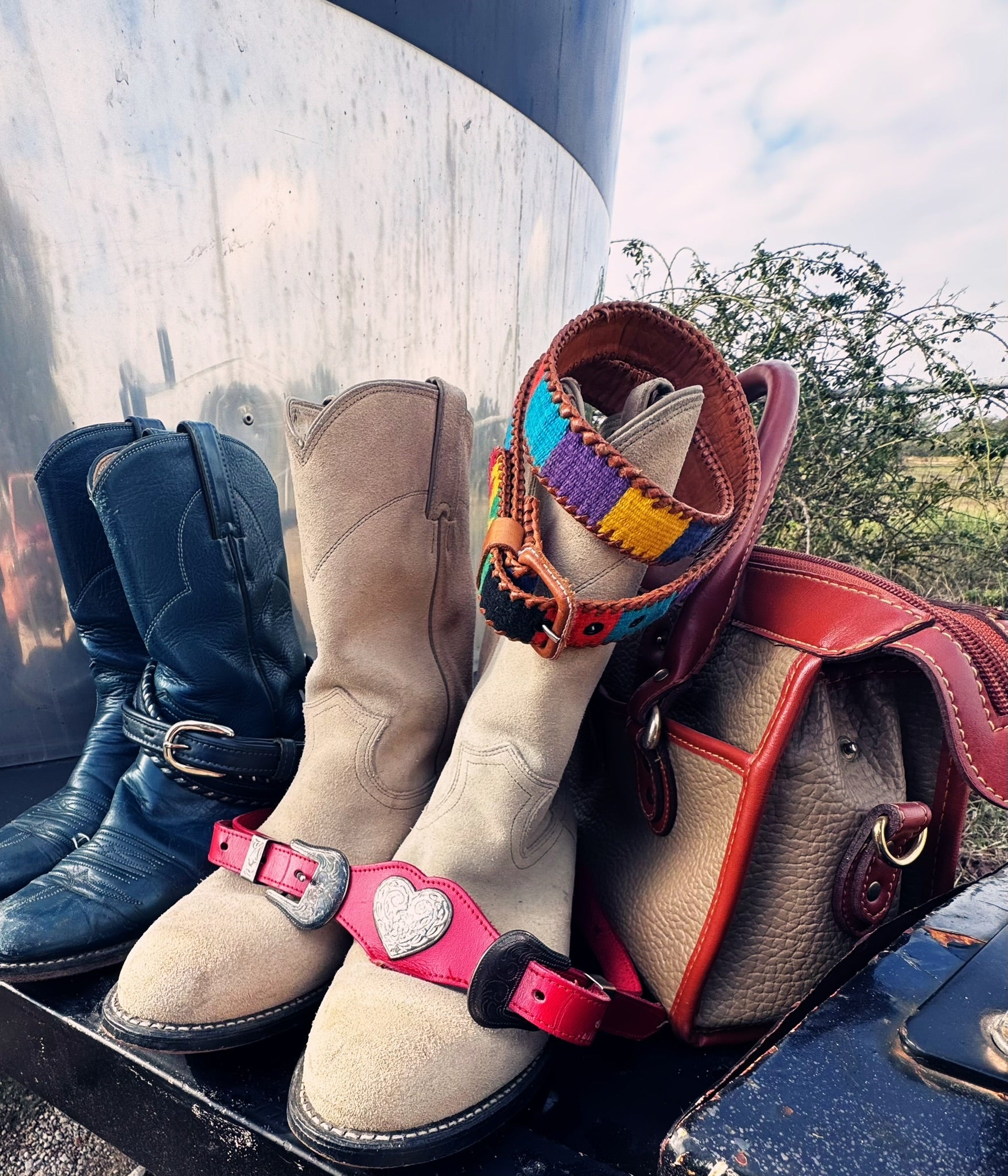 ❤️ “Cowgirl Heartbreaker Belt” – Super Rare Vintage Larry Mahan Double Buckle (Collectors Piece)