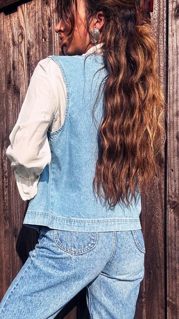 Vintage Cherokee Denim Vest | Medium