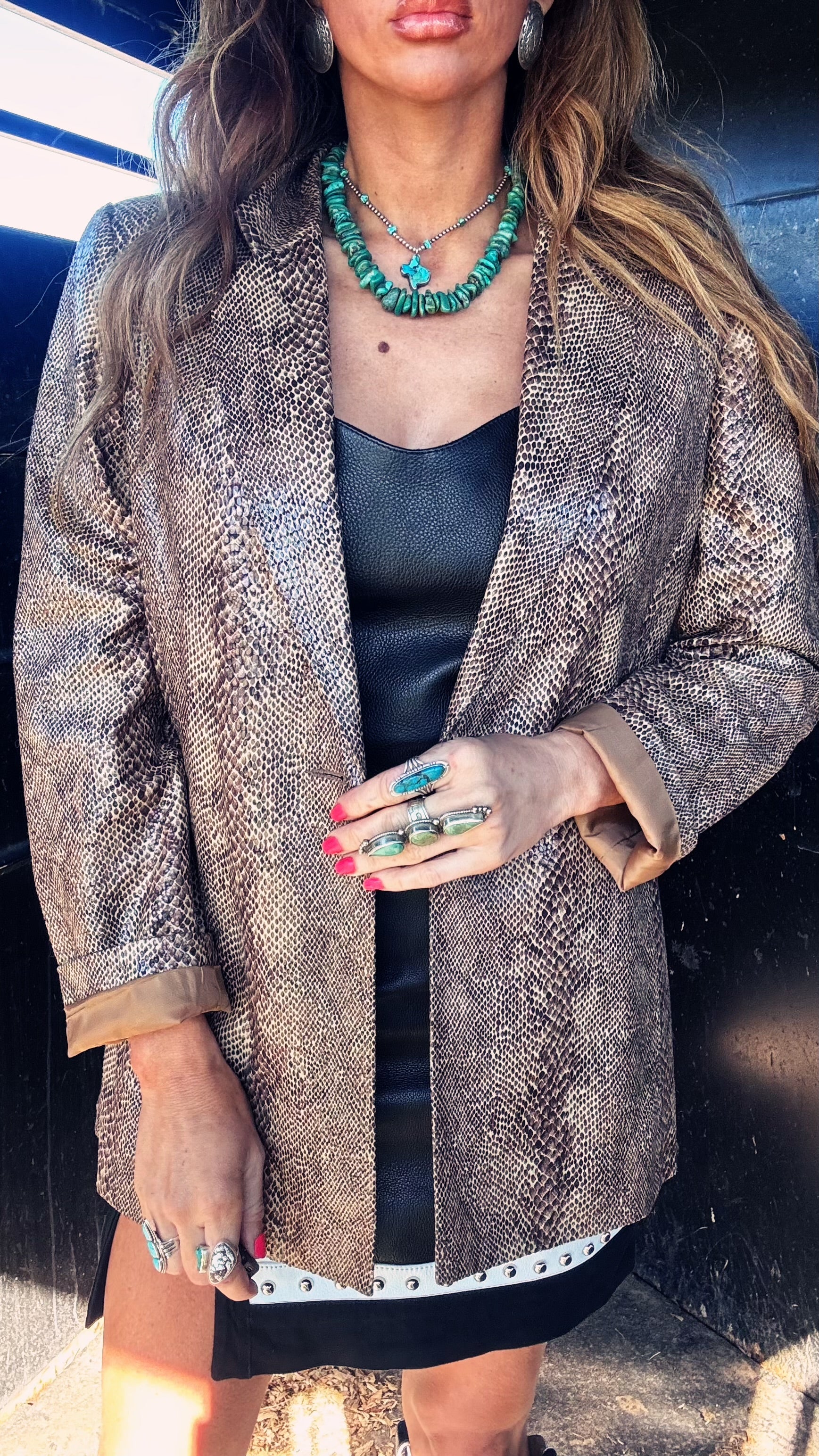Vintage Snakeskin Blazer | M/L