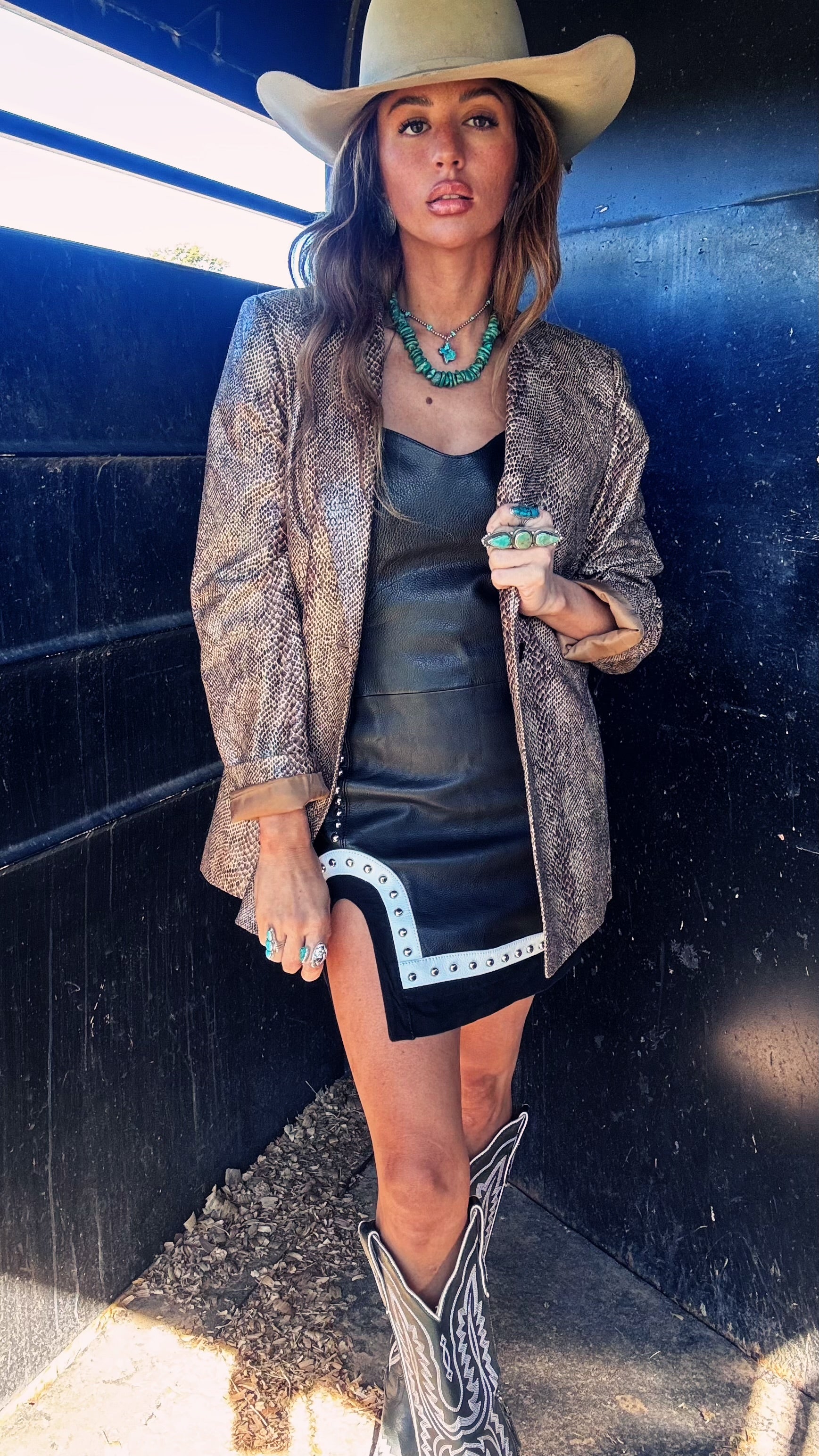 Vintage Snakeskin Blazer | M/L