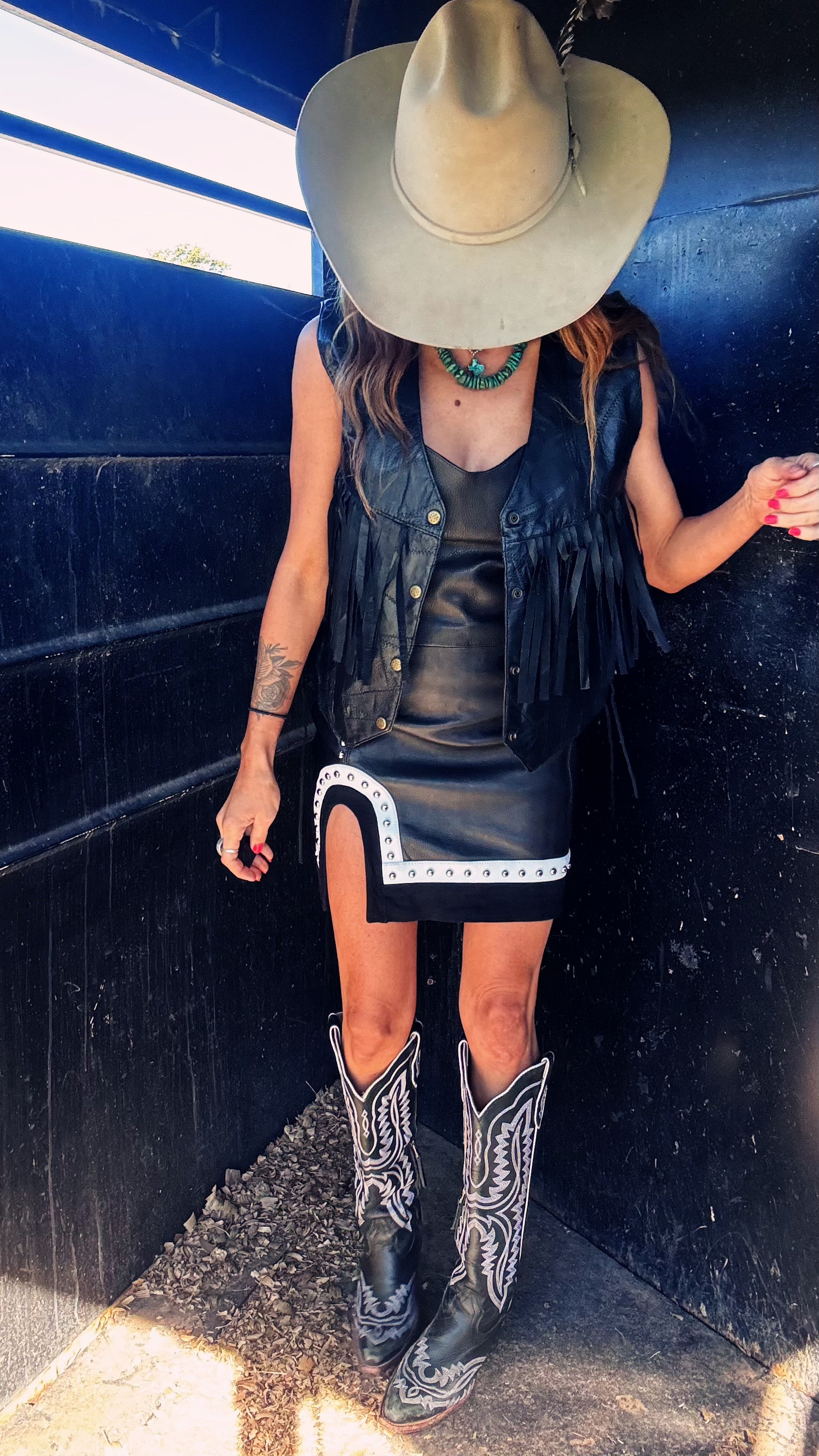 Vintage Canyon Creek Leather Fringe Vest – Genuine Western Hide | Small/Medium