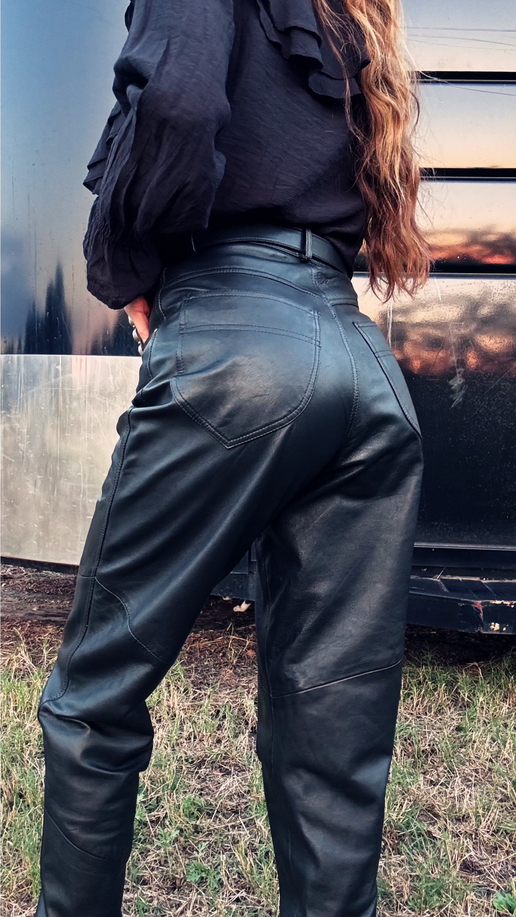 Vintage Wilson’s High-Rise Leather Pants – 90s Rodeo Rock Style | Size 6 | Waist 26"