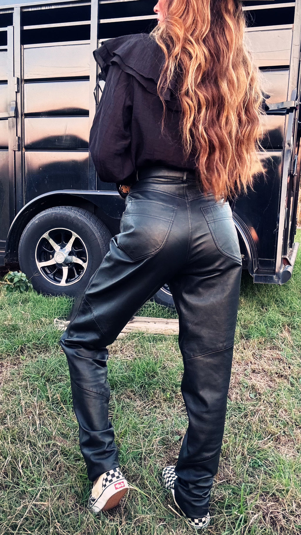 Vintage Wilson’s High-Rise Leather Pants – 90s Rodeo Rock Style | Size 6 | Waist 26"